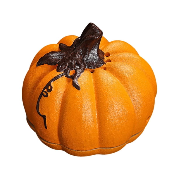 Quemador de incienso navideño de calabaza, adorno coleccionable para centro de mesa, incienso Amarillo