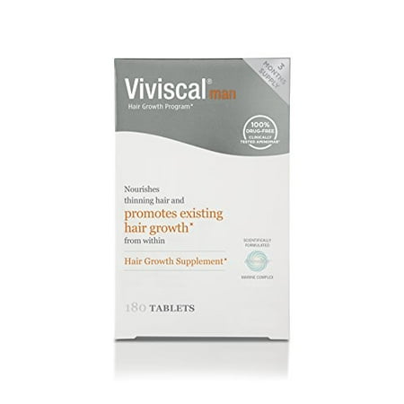 Douglas Labs 180 Tablets - Viviscal Man Hair Growth Supplement Marine Complex, 3 Month Supply, 180 Tablets