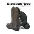 thumbnail image 6 of BURUDANI Cowgirl Riding Boots Cowboy Western Boots Girls Mid Calf Shoes, 6 of 6