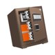thumbnail image 5 of Caja de seguridad con cerradura de combinación resistente, caja de acero para viajar, dinero, joyas Marrón, 5 of 9