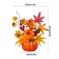 thumbnail image 3 of Fall Decor Halloween Thanksgiving Fall Decorations for Home Artificial Orange Flowers Fake Realistic Pumpkin Floral Arrangement with Orange Sunflowers & Autumn Leaves Maple Leaf Harvest Decor, 3 of 7