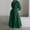*Green, variant on ClodeEU Women's Linen Blend Collared V Neck High Waist Long Sleeve Maxi Dress ,Solid Color Casual Loose Fit Dress Beige,Women's Plus L