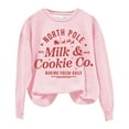 thumbnail image 2 of Baqcunre Hoodies For Women Milk&Cookie Co. Baking Fresh Daily Women's Letter Print Long Sleeve Sweatshirt Cropped Sweatshirt Fall Outfits Women Trendy Pink S, 2 of 3