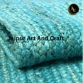 thumbnail image 4 of Jaipur Art And Craft Indian Blue Round Cotton Area Rug Hand Braided Natural Modern Rug for Home Décor (10x10 Sq Ft), 4 of 6