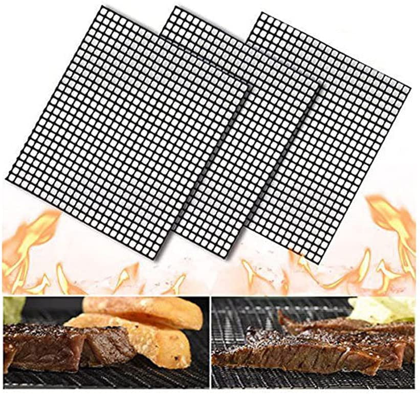 BBQ Mat Grilling Mesh Teflon Nonstick Heat Resistance Gas Charcoal Thermal Tool 