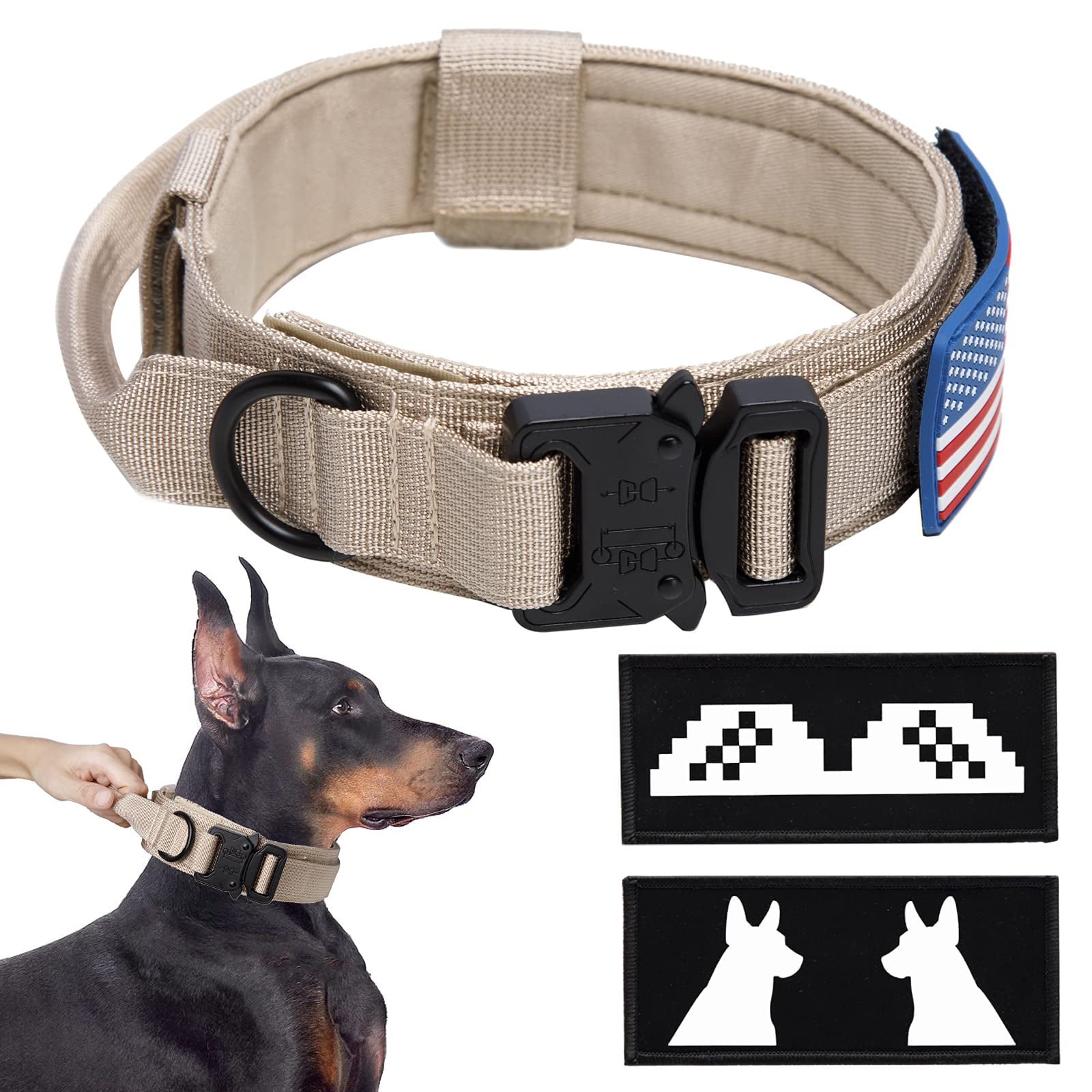 Nylon Dog Training Collars Canine Military Tactical Collar for K9 Medium US 