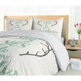 thumbnail image 5 of Ambesonne Adventure Duvet Cover Set, Words Antlers Arrows, 2-Calking, Charcoal Grey Sea Green, 5 of 7
