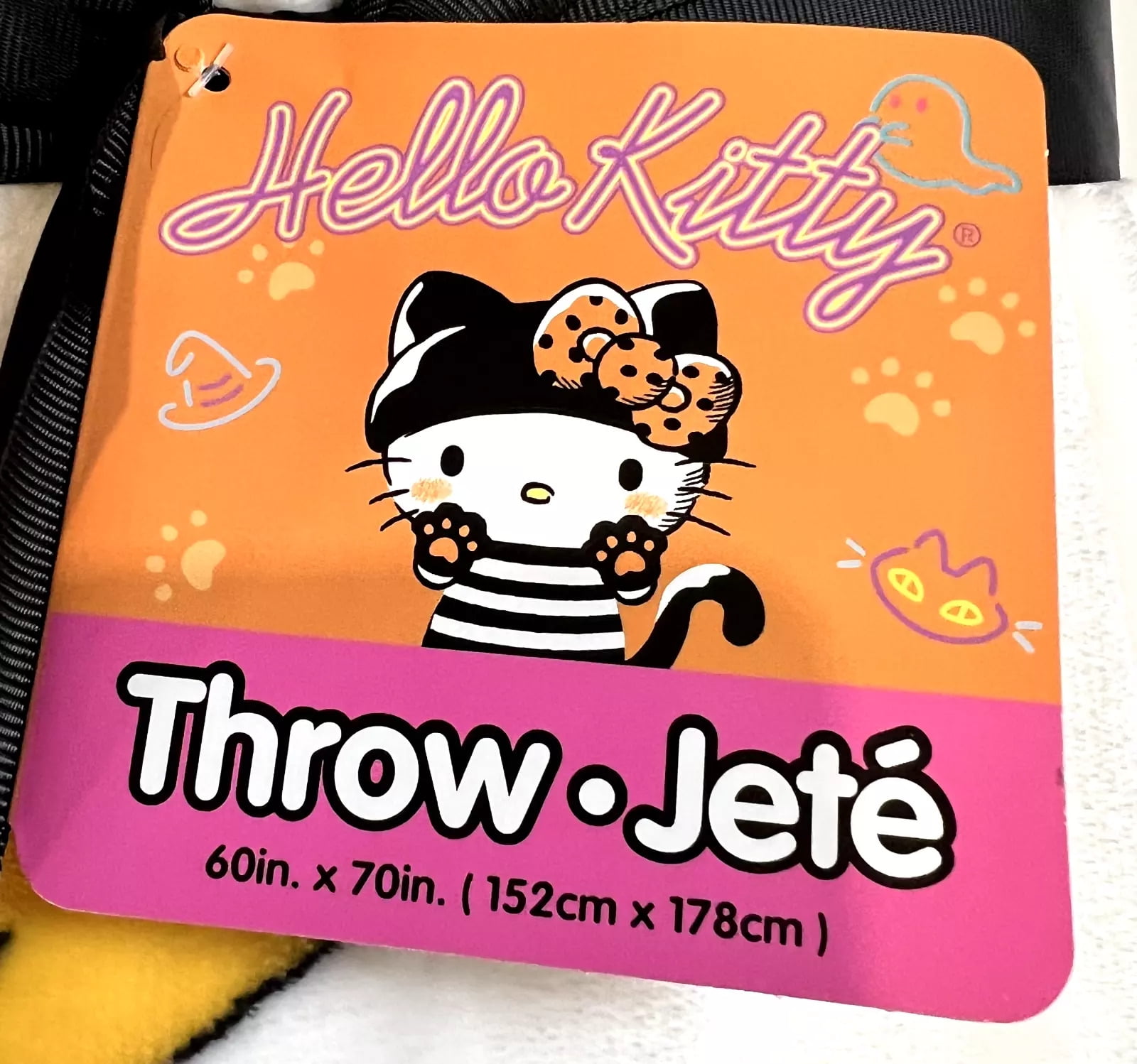 Hello Kitty HALLOWEEN Ghost Witch Mummy 60x70 Throw 2 Pack