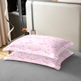 thumbnail image 4 of Erosebridal Cartoon Bowknot 100% Cotton Comforter Cover Twin, Kawaii Unicorn 100% Cotton Comforter Cover Twin, Girls Kids, Reversible 2 Pieces（No Comforter）, 4 of 6