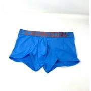 Calvin Klein Low Rise Trunk Blue Men's Underwear Microfiber Logo Waistband