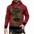 thumbnail image 5 of DDAPJ pyju Mens Christmas Reindeer Hoodie with Ear Ugly Xmas Funny Costumes for Cosplay Party Wine XXXL, 5 of 8