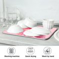 thumbnail image 6 of Iauyy Dish Drying Mat for Kitchen Counter, Super Absorbent & Hanging 16x18 / 18x24 Inch (S/M) Tied with A Pink Ribbon, 6 of 8