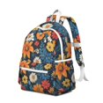 thumbnail image 2 of Colorful Floral Pattern Backpack for School,Cute School Bag,Schoolbag with Adjustable Shoulder Straps & Padded Back,13.4"x11"x4.7", 2 of 6