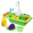 thumbnail image 1 of 1 Juego de fregadero para niños con agua corriente, fregadero de cocina, juguete para niños pequeños, fregadero de juguete, fregadero de cocina, fregadero de trabajo para niños pequeños, 1 of 5