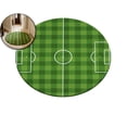 thumbnail image 2 of Sports Area Rug, Football Shaped Floor Mat (24x24 Inch) – Ultra-Soft Sports Theme Area Rug with Backing for Bedroom, Dorm, Hallway & Porch, 2 of 6