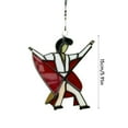 thumbnail image 3 of 2025 Handmade Stained Glass Spinner, Dancing Pattern for Stained Glass Spinner Memphis Melody Spinner, Kinetic Dancing Pattern DIY Sunlight Catcher, Artistic Wind Driven Decor A-1PC, 3 of 5