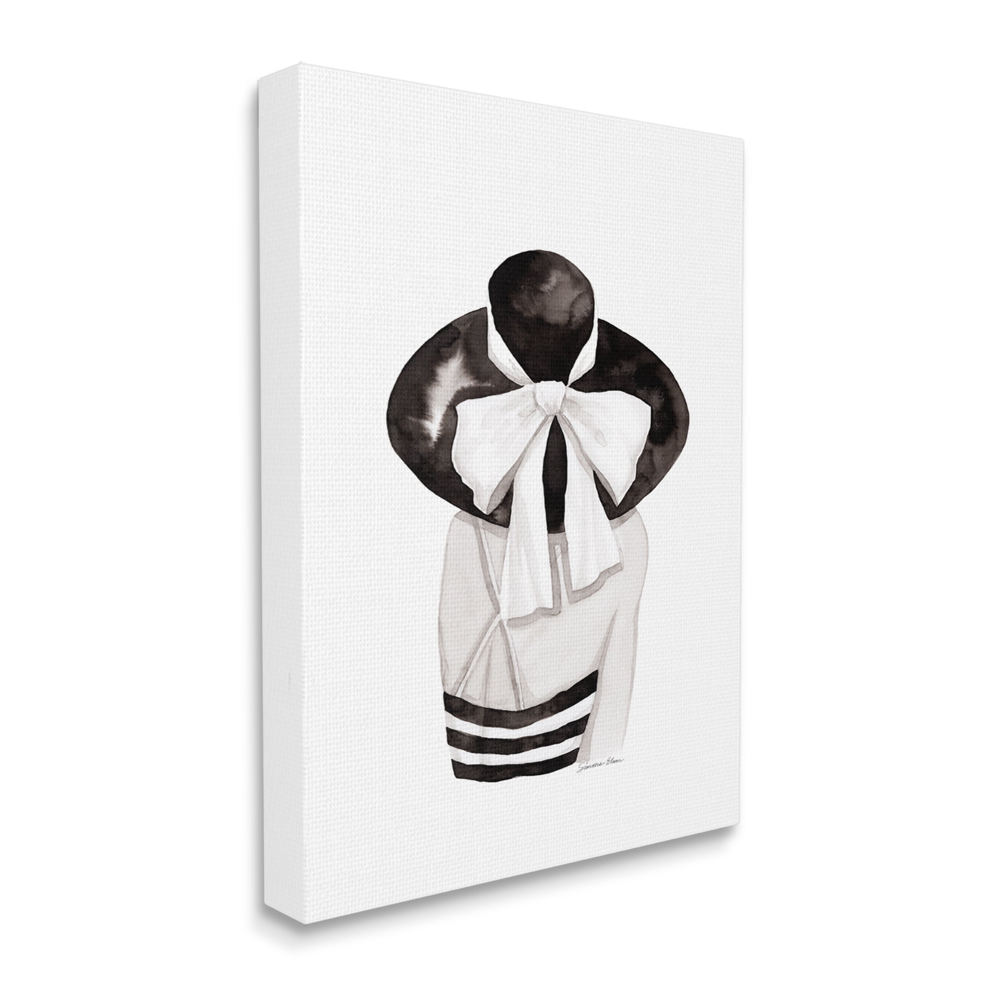 Stupell Industries Summer Girl in Hat Beauty & Fashion Painting Gallery Wrapped Canvas Print Wall Art, 16 x 20
