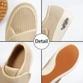 YOURDIARY Womens Wide Width Shoes Adjustable Strap Sneakers for Elderly