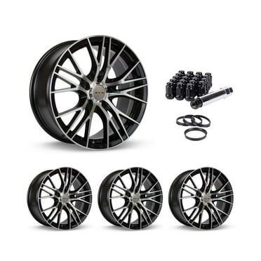 17 Inch Black Rims (Set of 4) for 2013-2016 Dodge Dart, RTX 81914-BX