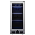 thumbnail image 2 of Simzlife 15" Built-in Beverage Refrigerator, 130 Cans Beverage Cooler, Under Counter Beer Fridge  for Soda, Water, Wine for Kitchen, Bar or Office, 2 of 10