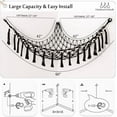 thumbnail image 6 of Stuffed Animals Hammock Corner Hanging Net Macrame Stuffed Animal Storage Plush Toy Holder Toy Organizer for Boho Nursery Playroom Bedroom Kids Room (cream, Large), 6 of 10