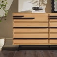 thumbnail image 6 of Walker Edison 60” Contemporary Solid Wood 6-Drawer Dresser, Natural Pine, 6 of 14