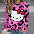 thumbnail image 2 of Hello Kitty Women's Casual Crew Neck Sweatshirt Long Sleeve Pullover Tops, 2 of 8