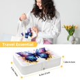 thumbnail image 5 of Butterfly PU Leather Necklace Holder with Removable Compartment, Portable Display Case and Decorative Box - Jewelry Organizer, 5 of 6