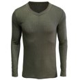 thumbnail image 2 of Fesfesfes Long Sleeve Shirt Men Solid Casual Pullover Long Sleeve V-neck Close To The Body Not Hooded Shirt Blouse Clearance Under $10, 2 of 4