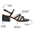 thumbnail image 2 of Journee Collection Womens Kempsy Open Square Toe Block Heel Sandals, 2 of 6