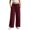 Wine, variant on Tqcoqu Women's Wide Leg High Waist Sweatpants,Drawstring Elastic Solid Loose Casual Athletic Long Pants with Side Pockets