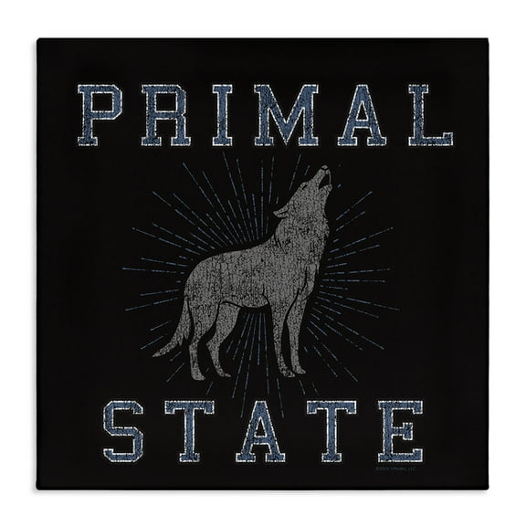 Stupell Industries Primal Wolf State Animals Painting Wrapped Canvas Art Print Wall Art, 17 x 17
