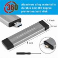 thumbnail image 4 of M.2 NVME PCIe SSD Enclosure Case with USB C 3.1 Gen 2 USB3.0 to M.2 M Key HDD Enclosure for 2230 224, 4 of 5