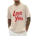 thumbnail image 1 of Camisas de Manga Larga para Hombres Imprimir Casual Cuello Redondo Blusa de Manga Corta, Camisas de Lino para Hombres, 1 of 7