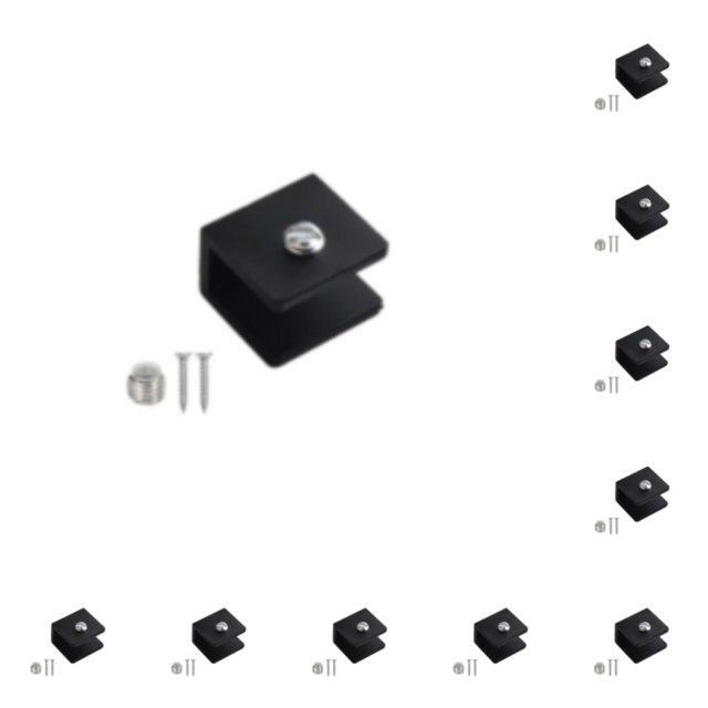 Yuarrent 10x Dispositivo de elevación de asiento hermoso y práctico - Soporte de pared antideslizante amplio Elevación de asiento Cuadrado negro S 10piezas