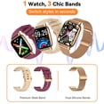 thumbnail image 2 of Smartwatch Kriutefy P66 Gold 1,85" con llamadas Bluetooth e IPX8, 2 of 7