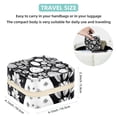 thumbnail image 5 of Black White Easter Travel Portable Square Jewelry Box Organizer for Girls and Women with Ring Earring Necklace Bracelet Storage Display Case Holder, 5 of 6
