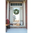 thumbnail image 4 of Artificial Wreath with Door Hanger - Silver & Red Ornaments with Farmhouse Ribbon, 4 of 7