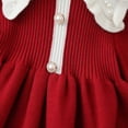 thumbnail image 6 of Busydd Girls Knit Long Sleeve Dress 1-8 Years Fashion Comfy Solid Color A Line Fall Dress Casual Cute Knee Length Girls Sweater Dresses 5-6 Years, 6 of 10