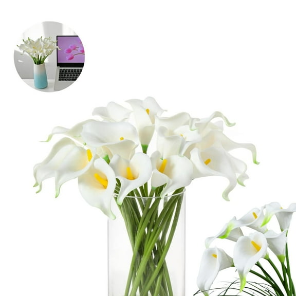 13.5In Fake Calla Flowers,Yahome Calla Lily Artificial Flowers,20Pack,Faux Flowers Decorations for Office,Home,Counter Decor