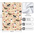 thumbnail image 3 of 2 Pcs Funny Kitchen Towels,Pugs and Flowers Microfiber Dish Towels,Kitchen Tea Towels,Kitchen Towel Set (18" X 26"), 3 of 3