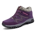 thumbnail image 2 of Zapatos de senderismo casuales de invierno Felpa Mujeres Hombres Tobillo Botas de nieve Zapatos de deporte (Púrpura 37) Likrtyny Tenis De Mujer Tenis De Hombre, 2 of 8