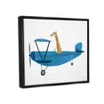 thumbnail image 4 of Stupell Industries Giraffe Pilot in Airplane Transportation Painting Black Floater Framed Art Print Wall Art, 21 x 17, 4 of 10