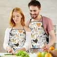 thumbnail image 5 of White Chicken Breed Pattern Apron-Garden Aprons for Women with Pockets-Cotton Linen Waterproof Kitchen Cooking Gardening Aprons Adjustable for Kitchen,Cooking,BBQ and Salon 33x27 Inch, 5 of 7
