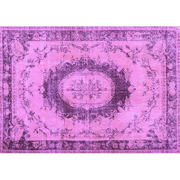 Ahgly Company Indoor Rectangle Persian Purple Traditional Area Rugs, 7' x 10'