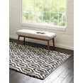 thumbnail image 4 of Unique Loom Chindi Jute Collection Area Rug (5' 1" x 8' Rectangle Black and White), 4 of 4