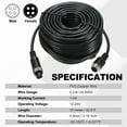 thumbnail image 2 of Uxcell 4 Pin Extension Cable Wire 49.2 ft / 15 Meter, 4 Core 24 AWG Power Cord with Male Female Connector, 2 of 5