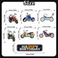 thumbnail image 2 of Cake Topper Classic Retro Motorcycle Happy Birthday, 7 unidades, 2 of 5