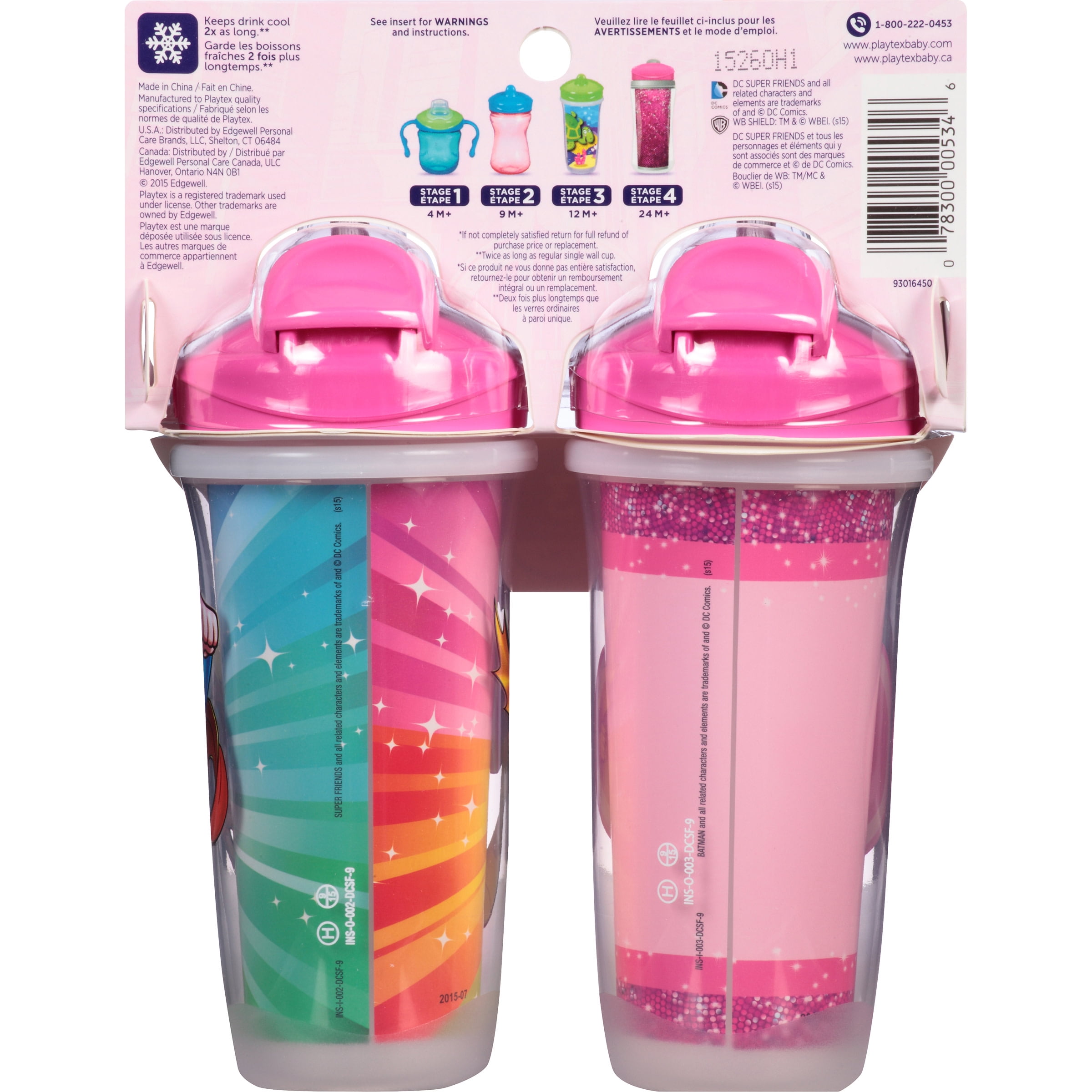 Playtex® Sipsters® Stage 1 Starter Set 2 Pack - Green & Pink Combo