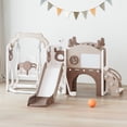 thumbnail image 3 of 12 In1 Elk Toddler Slide, Kids Indoor Slide For Toddlers ,baby Slide For Indoor Outdoor With Basketball Hoop And Telescope, L Shaped Slide For Kids Toddler Slide Playset, 3 of 7